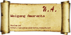 Weigang Amaranta névjegykártya